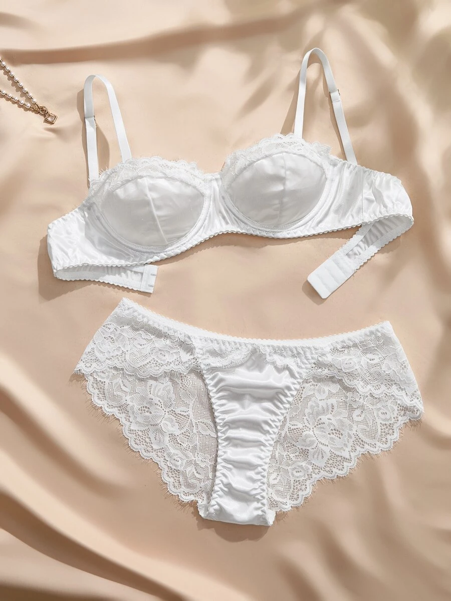 Charlaine Women Bra And Panty Sets - White - View 1