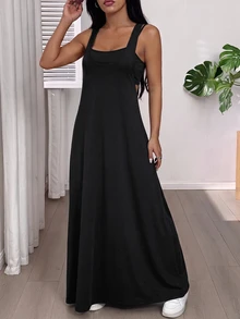 SHEIN EZwear Plus Size Dresses - Black - View 5