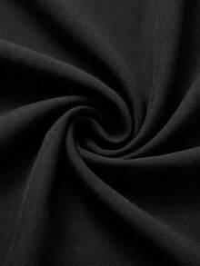 BELROSIE Rok dengan Desain Hem Longgar Berbahan Kain Tekstur Elegan Gaya Prancis untuk Wanita, Cocok untuk Kencan & Liburan - Hitam - View 7