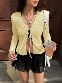 MainGRL 女款極簡 Y2K 90年代長袖休閒修身夾克 辦公日常約會穿搭 淡黃色 秋季 - 淡黃色 - 查看 1
