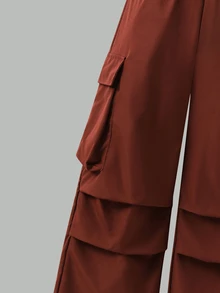 SHEIN 青少年休閒街頭風數位印花T恤+工裝褲2件套，舒適版型方便活動，時尚街頭元素，適合校園通勤、週末出遊、日常穿著及春季多場景穿搭 - 彩色 - 查看 6