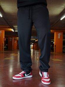 LEOGASHI LEOGASHI Men's Solid Color Pocket Casual Versatile Daily Wear Pants - Black - View 4