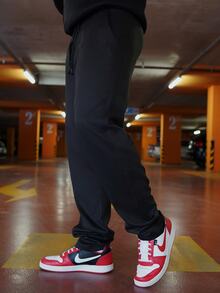 LEOGASHI LEOGASHI Men's Solid Color Pocket Casual Versatile Daily Wear Pants - Black - View 3