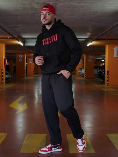 LEOGASHI LEOGASHI 男士纯色口袋休闲百搭日常裤