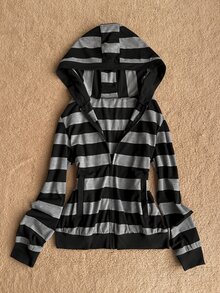 Attitoon Women's Striped Hooded Casual Daily Long Sleeve Sweatshirt - Multicolor - View 6