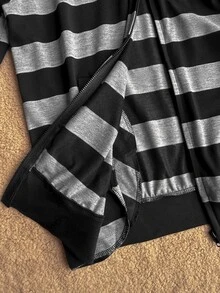 Attitoon Women's Striped Hooded Casual Daily Long Sleeve Sweatshirt - Multicolor - View 2