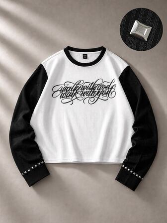 Street Life Men's Waffle Fabric Graphic Print Long Sleeve T-Shirt