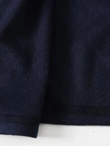 女童 2 件套，純色立領拉鍊長袖上衣與長褲，適合夏秋休閒、日常穿著與校園穿著，運動休閒風 - 藏蓝色 - 查看 7