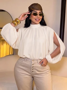 SOLERSUN Plus Size Blouses - Apricot - View 3