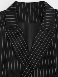 Manfinity Mode Men 1pc Vertical Striped Waistcoat & 1pc Suit Pants - Black - View 6