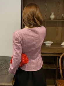 DAZY Blus & Kemeja Wanita Atasan Lucu - Berwarna merah muda - View 2