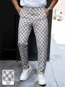 Calvornis Men's Casual Business Suit Pants, Made Of Plaid Fabric, Suitable For Daily Commute, Relaxed Work Environment Or Semi-Formal Occasions, Also An Ideal Gift For Boyfriend And Husband - Multicolor - View 3