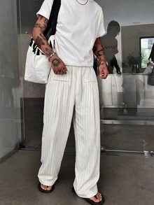 STEELVANCE Pantalones para hombre - Blanco - Ver 1
