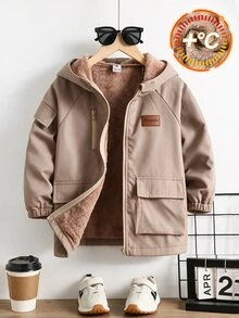 SHEIN معاطف طفل صغير - كاكي - مشاهدة 7