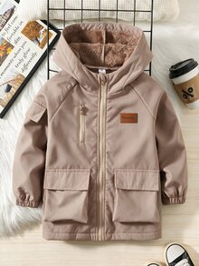 SHEIN معاطف طفل صغير - كاكي - مشاهدة 3