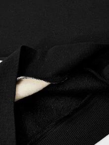 SHEIN Coolqubz 青少年男孩2件套套裝，極簡馬匹不對稱拼色連帽衛衣與側條紋運動長褲運動服套裝，秋季穿搭 - 彩色 - 查看 8