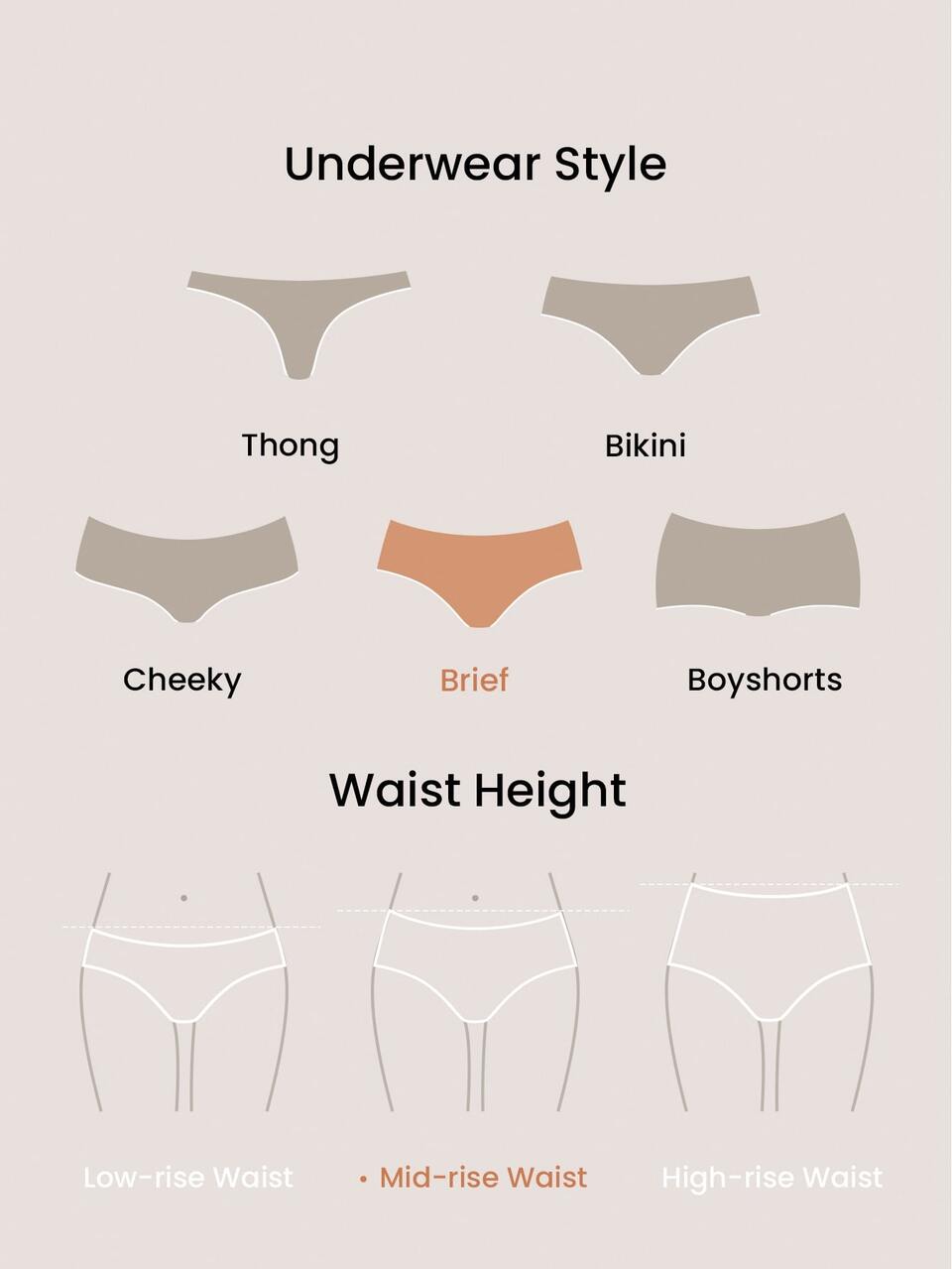 3-Pack Mid Waist Seamless Basic Briefs Women Underwear Panties Set-All Nude