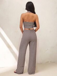 SHEIN PETITE Women Two-Piece Outfits - Brown - View 2