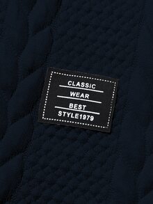 Manfinity Homme Men's Round Neck Short Sleeve Casual Knit T-Shirt, Versatile Daily Wear - Navy Blue - View 4