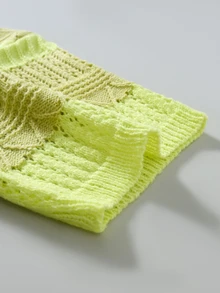 Manfinity LEGND Men's Contrast Color Striped Short Sleeve Knit Top - Yellow - View 4