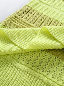 Manfinity LEGND Men's Contrast Color Striped Short Sleeve Knit Top - Yellow - View 6