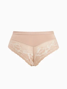 Slumbrini Plus Size Lace Patchwork Panties 3-Piece Set - Multicolor - View 9