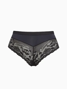 Slumbrini Plus Size Lace Patchwork Panties 3-Piece Set - Multicolor - View 5