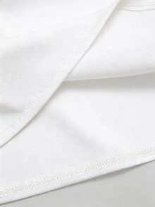 Franclia Women's Solid Color Halter Neck Draped Elegant Slim Fit Blouse, Summer Style Wedding Day Party Bar Party White - White - View 3