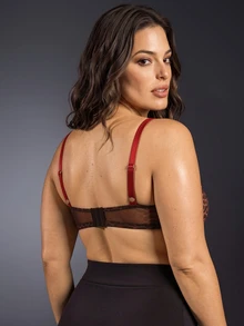EmpressEnvy 1pc Plus Size Women Printed Single Layer Underwire Bra - Multicolor - View 2