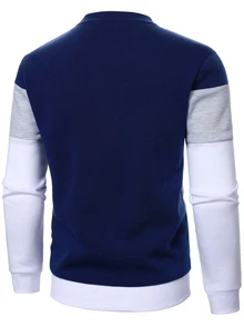 Manfinity CasualCool Fashionable Colorblock Men's Sweatshirt - Multicolor - View 2