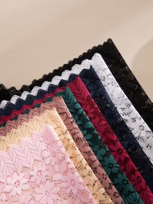 女士蕾丝蝴蝶结装饰时尚平角内裤 - 彩色 - 查看 4