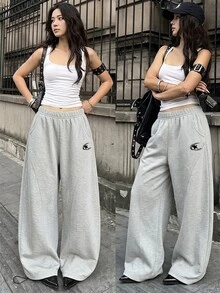 SHEIN 青少年（女）衛褲 - 淺灰色 - 查看 1