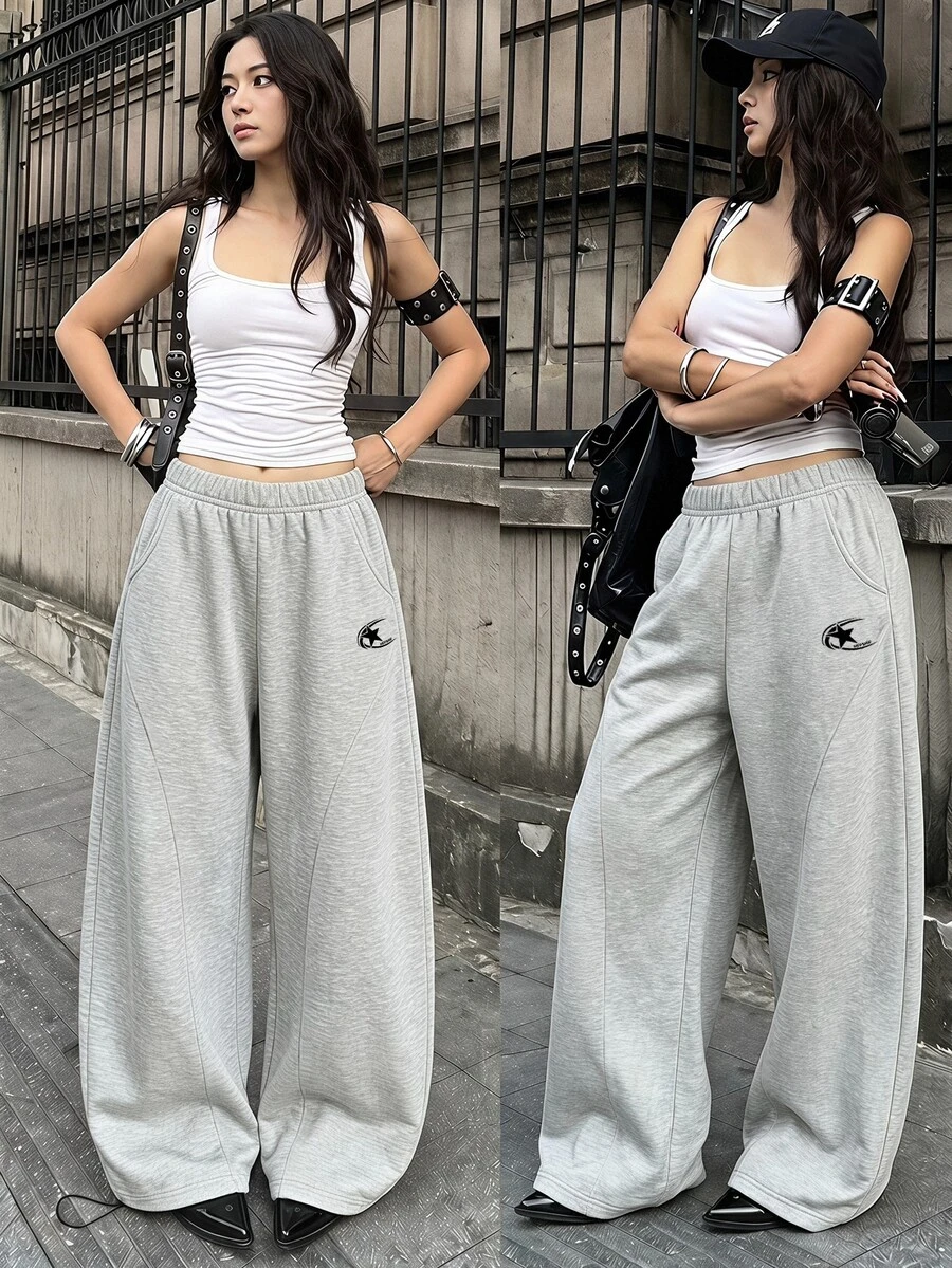 SHEIN 青少年(女)衛褲 - 淺灰色 - 查看 1