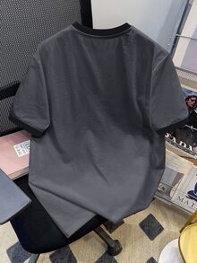 Daypath Men's Black And Grey Patchwork T-Shirt - Grey - View 4