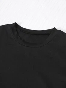 SHEIN Tween Girls Fall Tops Autumn/Winter Thick Warm Casual All-Match Versatile Daily Wear Layering High Neck Ribbed Fleece Fabric Solid C... - Multicolor - View 3
