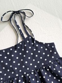 SHEIN Tween Girl Casual Daily Versatile Comfortable Loose Polka Dot Shirt Tween Girl - Multicolor - View 6