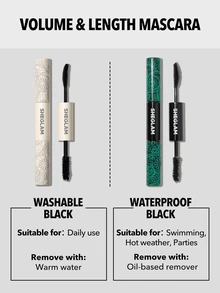 SHEGLAM All-In-One Volume & Length Mascara-Washable Black Brand Beauty Cosmetic Makeup For Women And Girls - Black - View 5