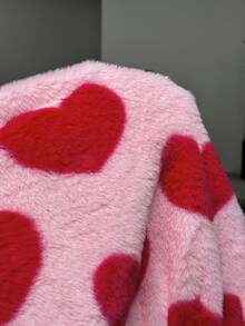 Comfortcana Plus Size Heart Print Hooded Jacket, Casual For Spring/Autumn,Fall Clothes For Women Winter - Pink - View 8
