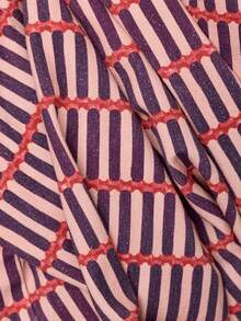 Nöista  Chinese-Style Short Jacket ,Checkered Stripe , Cropped Silhouette. Comfortable  Practical, Spring Autumn, Casual Wear, Shopping  Highlight Wardrobe. - Purple - View 10