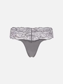Bella Beso Plus 5pack Contrast Lace Panty Set Lingerie - Multicolor - View 8