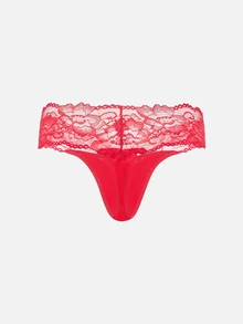Bella Beso Plus 5pack Contrast Lace Panty Set Lingerie - Multicolor - View 11