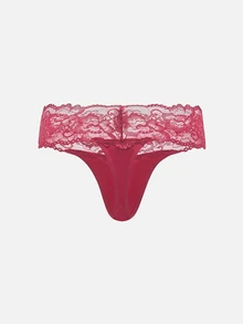 Bella Beso Plus 5pack Contrast Lace Panty Set Lingerie - Multicolor - View 5