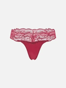Bella Beso Plus 5pack Contrast Lace Panty Set Lingerie - Multicolor - View 4