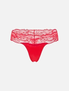 Bella Beso Plus 5pack Contrast Lace Panty Set Lingerie - Multicolor - View 10