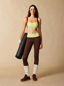 VARSIVA Women Sports Activewear Color Block 2 In 1 Yoga Modest Athleisure Athletic Fitness Set Gym All Shades Of Brown Summer - Multicolor - View 9