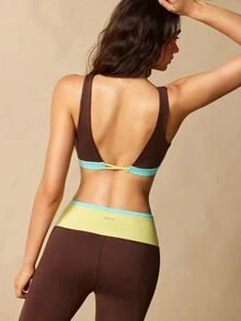 VARSIVA Women Sports Activewear Color Block 2 In 1 Yoga Modest Athleisure Athletic Fitness Set Gym All Shades Of Brown Summer - Multicolor - View 11