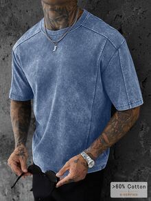 SLATEMANN Men's Summer Casual Versatile Short Sleeve T-Shirt - Black - View 3