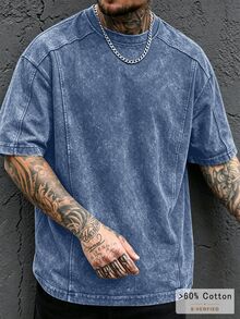 SLATEMANN Men's Summer Casual Versatile Short Sleeve T-Shirt - Black - View 7