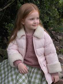 Hapijoa Young Girl Winter Fashion Versatile Jacket - Baby Pink - View 14