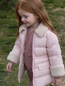 Hapijoa Young Girl Winter Fashion Versatile Jacket - Baby Pink - View 9